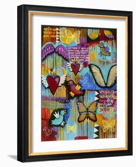 Birds Hearts Butterflies-Carla Bank-Framed Giclee Print