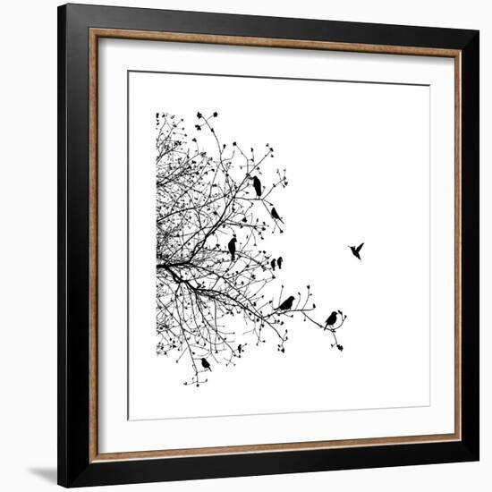 Birds in a Tree-null-Framed Premium Giclee Print