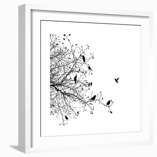 Birds in a Tree-null-Framed Premium Giclee Print