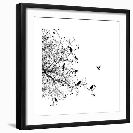 Birds in a Tree-null-Framed Art Print