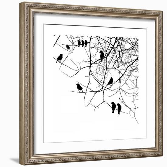 Birds in a Tree-null-Framed Art Print