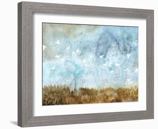 Birds in Flight II-Megan Meagher-Framed Art Print