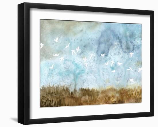 Birds in Flight II-Megan Meagher-Framed Art Print