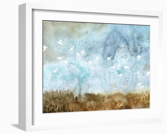 Birds in Flight II-Megan Meagher-Framed Art Print