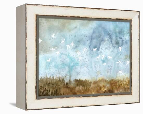 Birds in Flight II-Megan Meagher-Framed Stretched Canvas