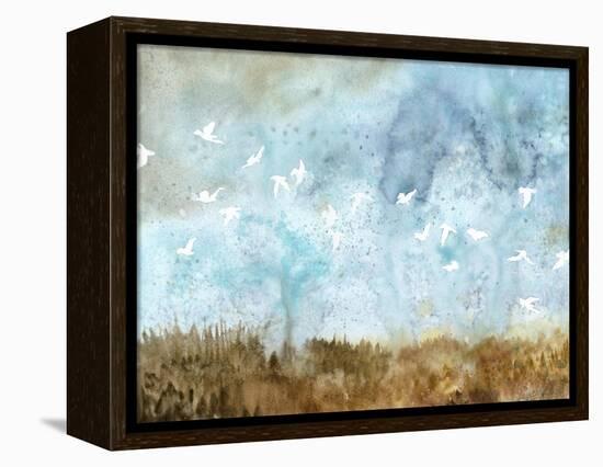 Birds in Flight II-Megan Meagher-Framed Stretched Canvas