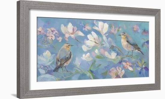 Birds in Magnolia-Sarah Simpson-Framed Giclee Print