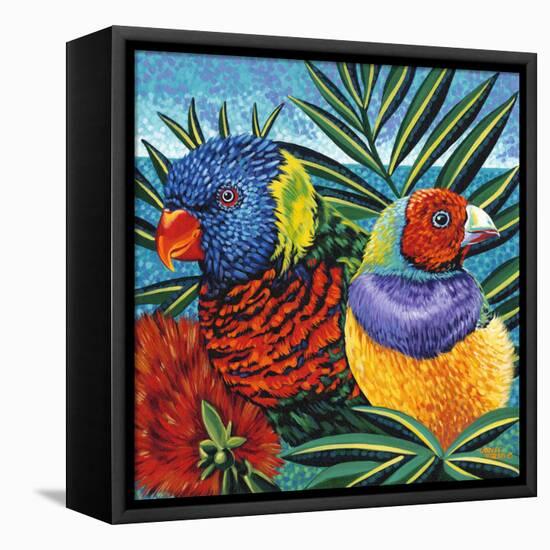 Birds in Paradise II-Carolee Vitaletti-Framed Stretched Canvas