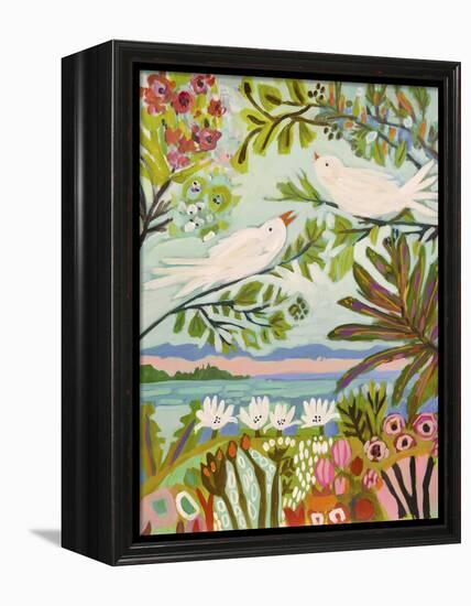 Birds in the Garden I-null-Framed Stretched Canvas