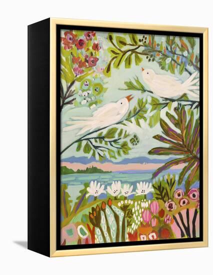 Birds in the Garden I-null-Framed Stretched Canvas