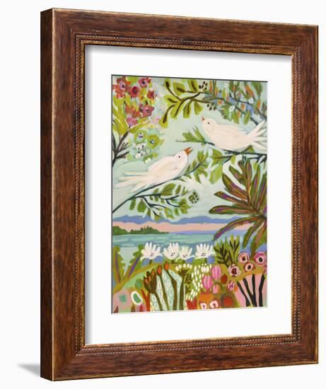 Birds in the Garden I-null-Framed Premium Giclee Print