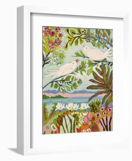 Birds in the Garden I-null-Framed Premium Giclee Print