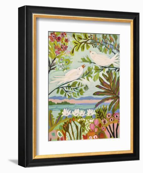 Birds in the Garden I-null-Framed Premium Giclee Print