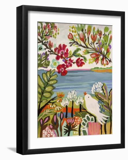 Birds in the Garden II-null-Framed Art Print