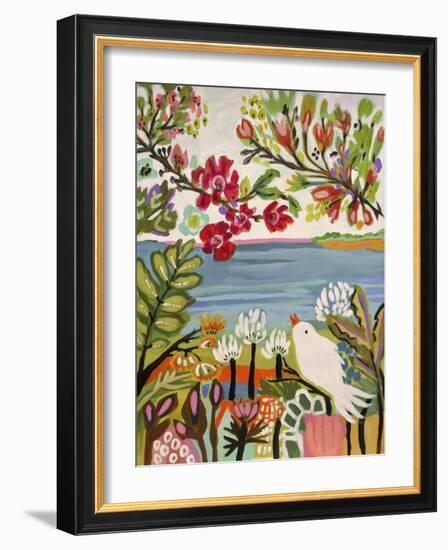 Birds in the Garden II-null-Framed Art Print