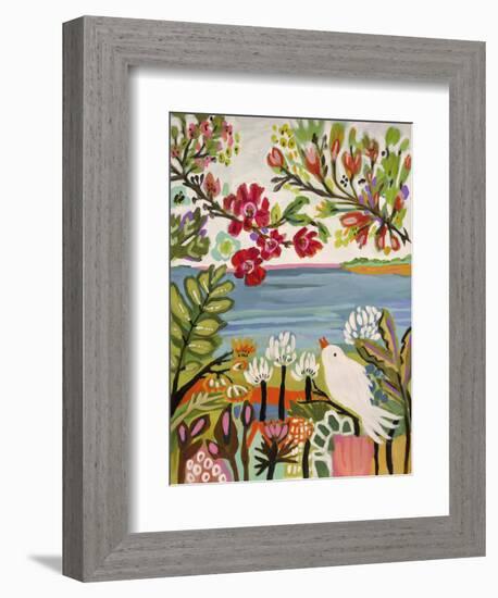 Birds in the Garden II-null-Framed Premium Giclee Print