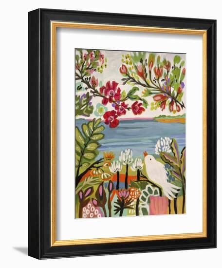 Birds in the Garden II-null-Framed Premium Giclee Print