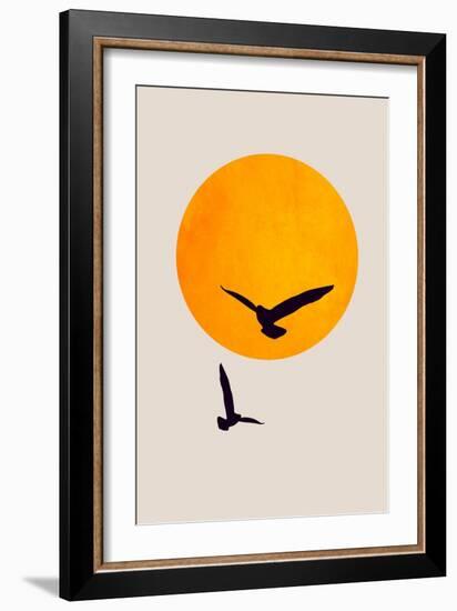 Birds in the Sky-Kubistika-Framed Giclee Print