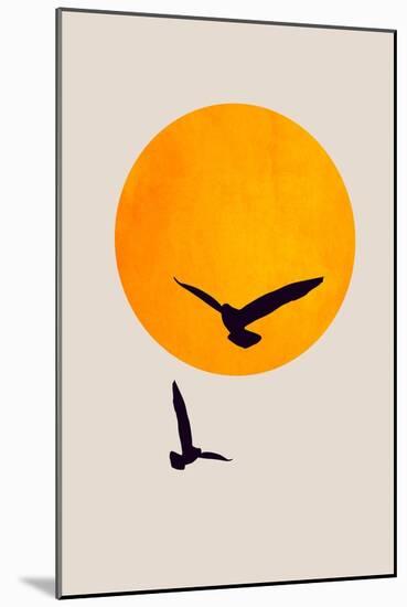 Birds in the Sky-Kubistika-Mounted Giclee Print