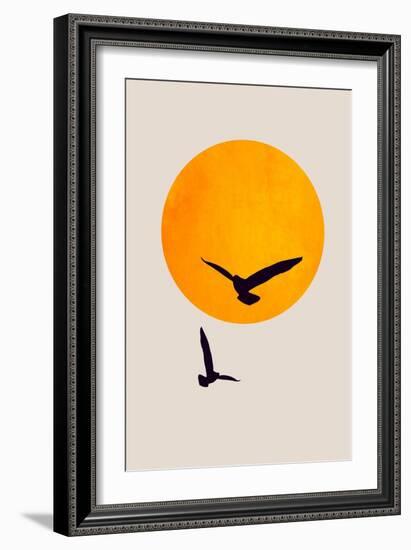 Birds in the Sky-Kubistika-Framed Giclee Print