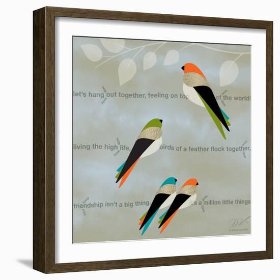 Birds Life - Friendship-Dominique Vari-Framed Premium Giclee Print