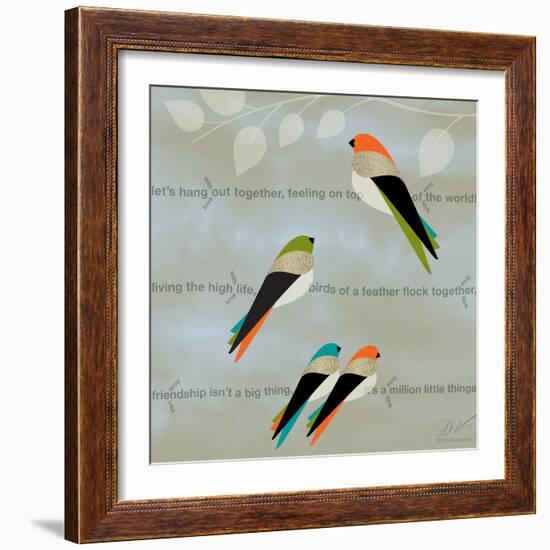 Birds Life - Friendship-Dominique Vari-Framed Premium Giclee Print