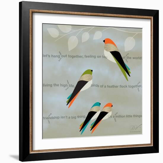 Birds Life - Friendship-Dominique Vari-Framed Premium Giclee Print