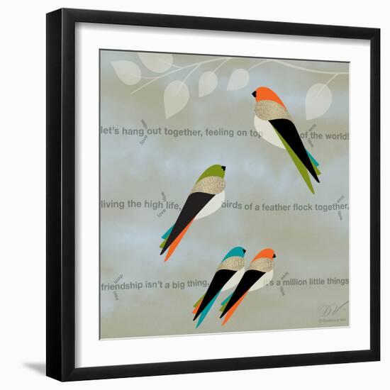 Birds Life - Friendship-Dominique Vari-Framed Premium Giclee Print