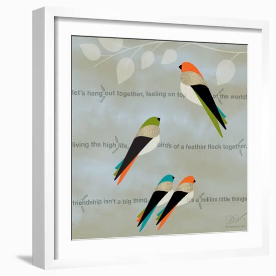 Birds Life - Friendship-Dominique Vari-Framed Premium Giclee Print