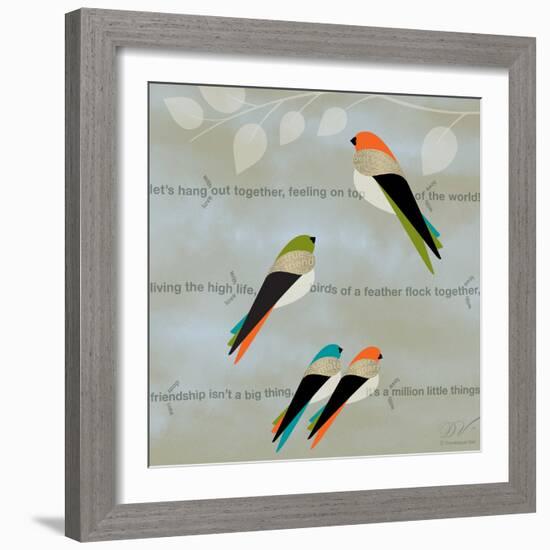 Birds Life - Friendship-Dominique Vari-Framed Art Print