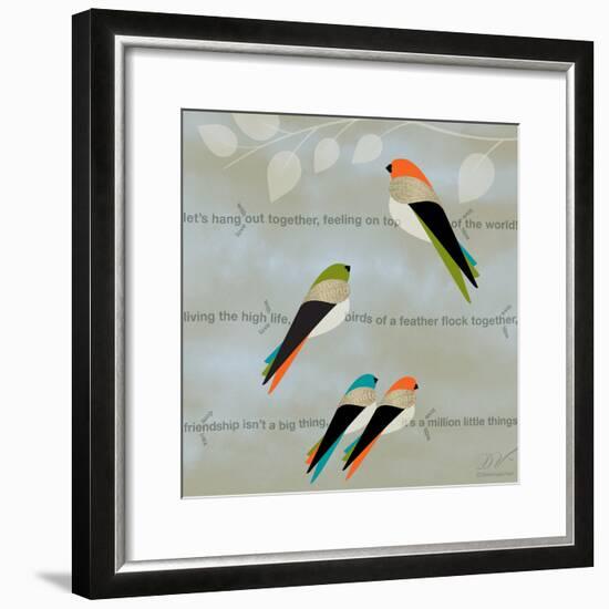 Birds Life - Friendship-Dominique Vari-Framed Art Print