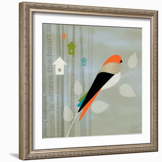 Birds Life - Home Sweet Home-Dominique Vari-Framed Art Print