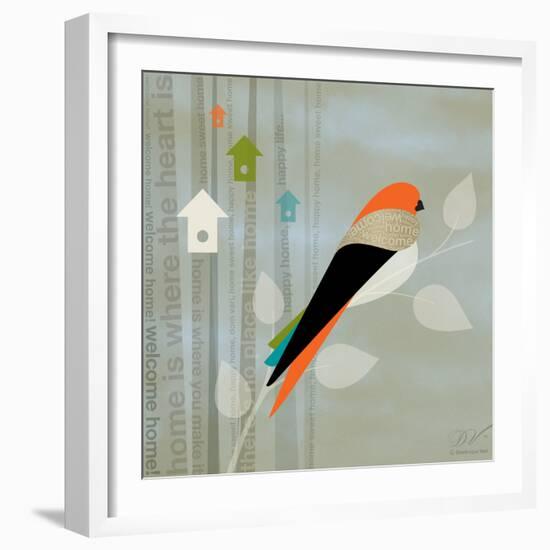 Birds Life - Home Sweet Home-Dominique Vari-Framed Art Print