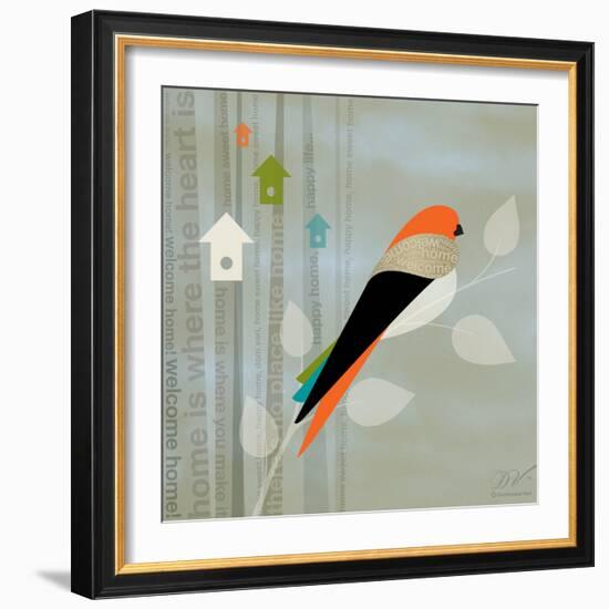 Birds Life - Home Sweet Home-Dominique Vari-Framed Art Print