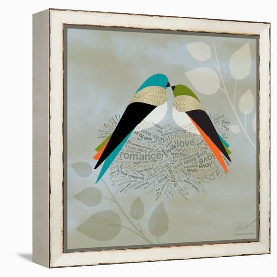Birds Life - Love Nest-Dominique Vari-Framed Stretched Canvas