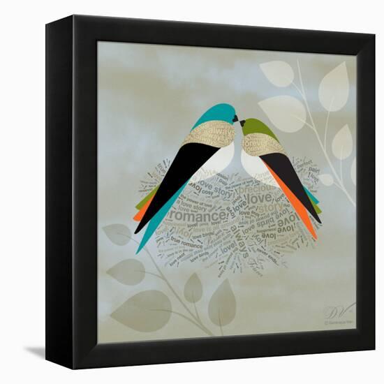 Birds Life - Love Nest-Dominique Vari-Framed Stretched Canvas