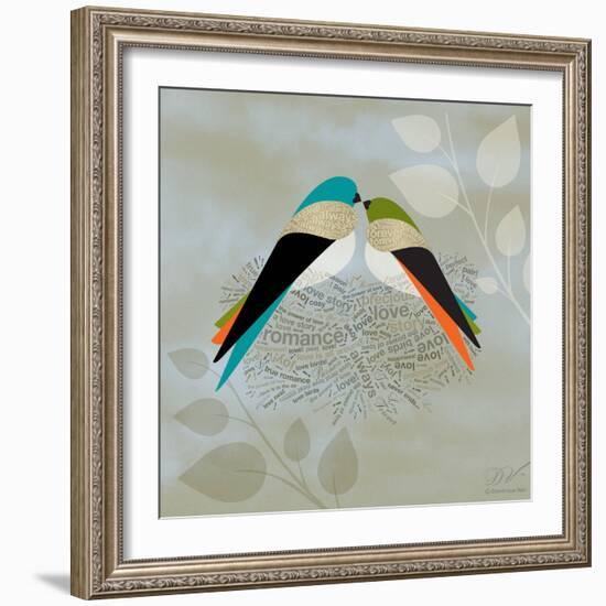 Birds Life - Love Nest-Dominique Vari-Framed Art Print