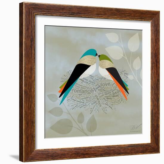 Birds Life - Love Nest-Dominique Vari-Framed Art Print