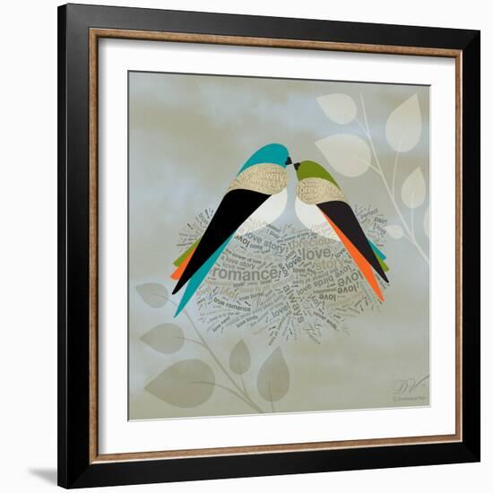 Birds Life - Love Nest-Dominique Vari-Framed Art Print