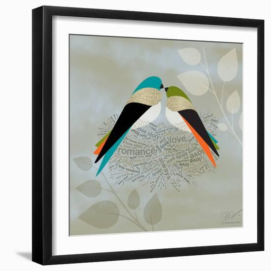 Birds Life - Love Nest-Dominique Vari-Framed Art Print