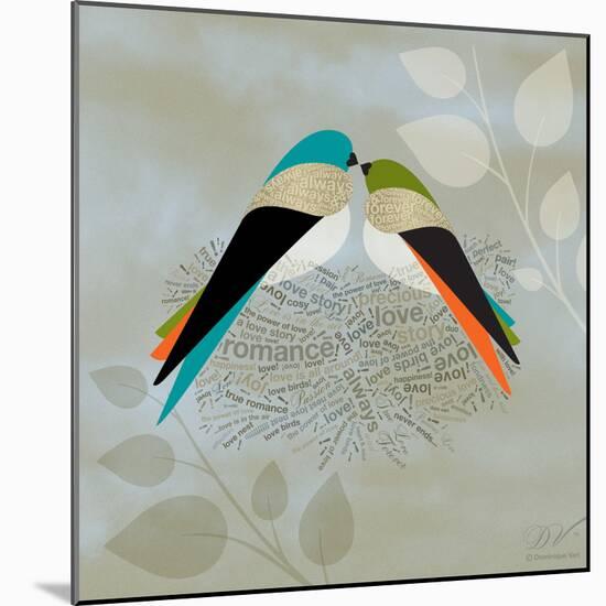Birds Life - Love Nest-Dominique Vari-Mounted Art Print