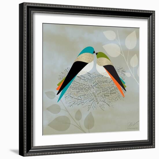 Birds Life - Love Nest-Dominique Vari-Framed Art Print