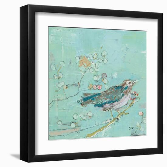 Birds of a Feather with Teal-Kellie Day-Framed Art Print