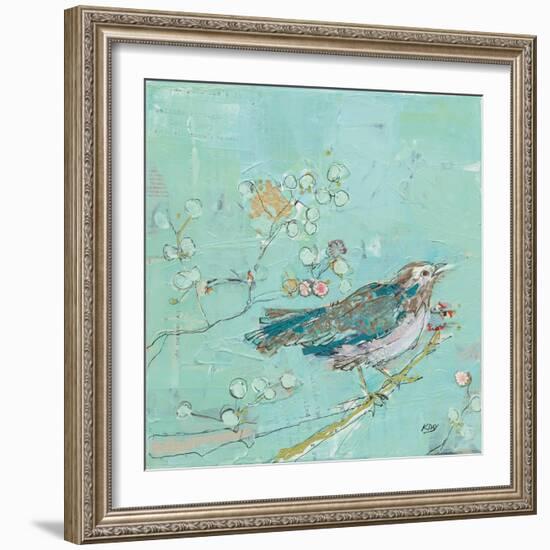 Birds of a Feather with Teal-Kellie Day-Framed Art Print