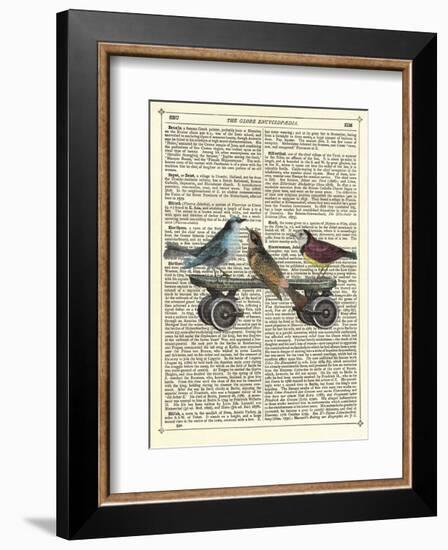 Birds on a Skateboard-Marion Mcconaghie-Framed Art Print