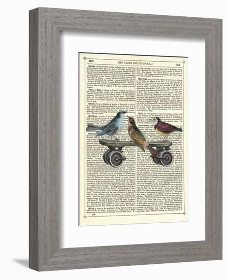 Birds on a Skateboard-Marion Mcconaghie-Framed Art Print