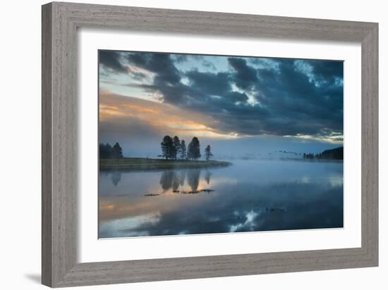 Birds On A Sunrise Flight Over The Yellowstone River In The Hayden Valley-Bryan Jolley-Framed Photographic Print