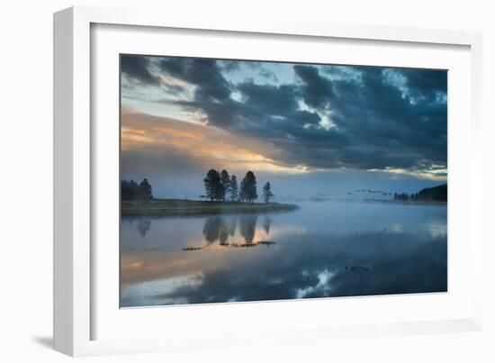 Birds On A Sunrise Flight Over The Yellowstone River In The Hayden Valley-Bryan Jolley-Framed Photographic Print