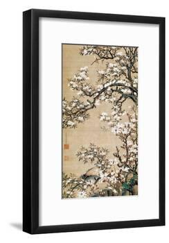 Birds on Aronia Branch-Jakuchu Ito-Framed Giclee Print