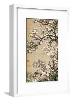 Birds on Aronia Branch-Jakuchu Ito-Framed Giclee Print
